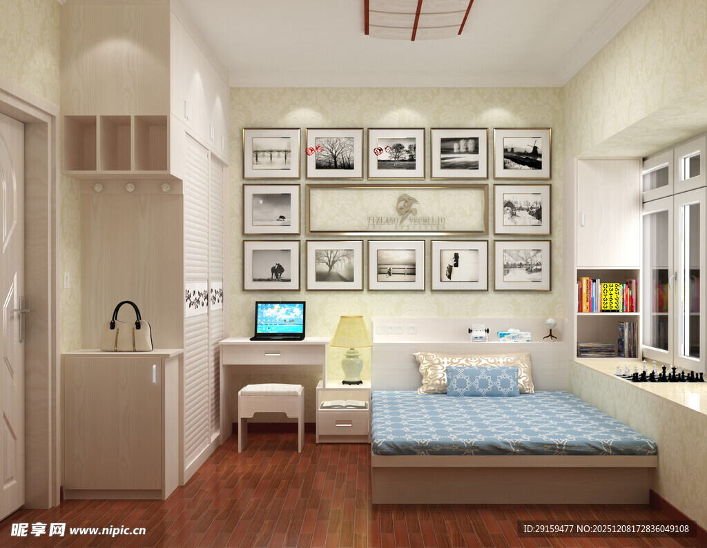 简约温馨卧室室内装饰展示