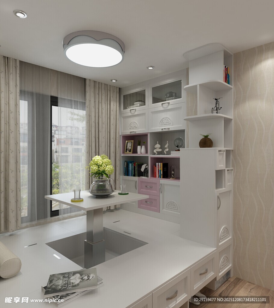 简约现代风的温馨书房空间