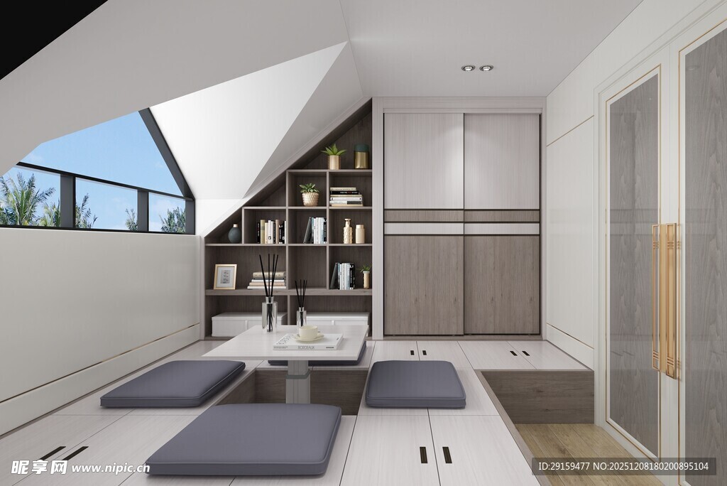 现代简约风阁楼休息空间