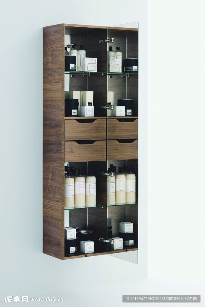 现代风格木质置物架