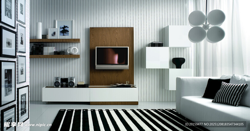 现代简约风客厅室内一角