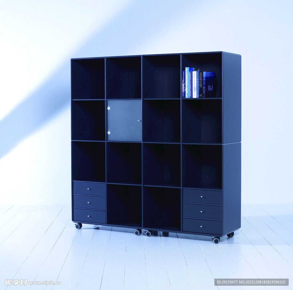 黑色简约组合书架