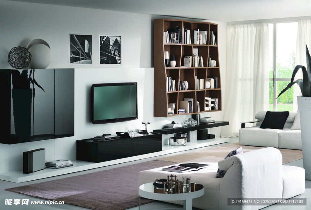 现代简约风客厅室内场景