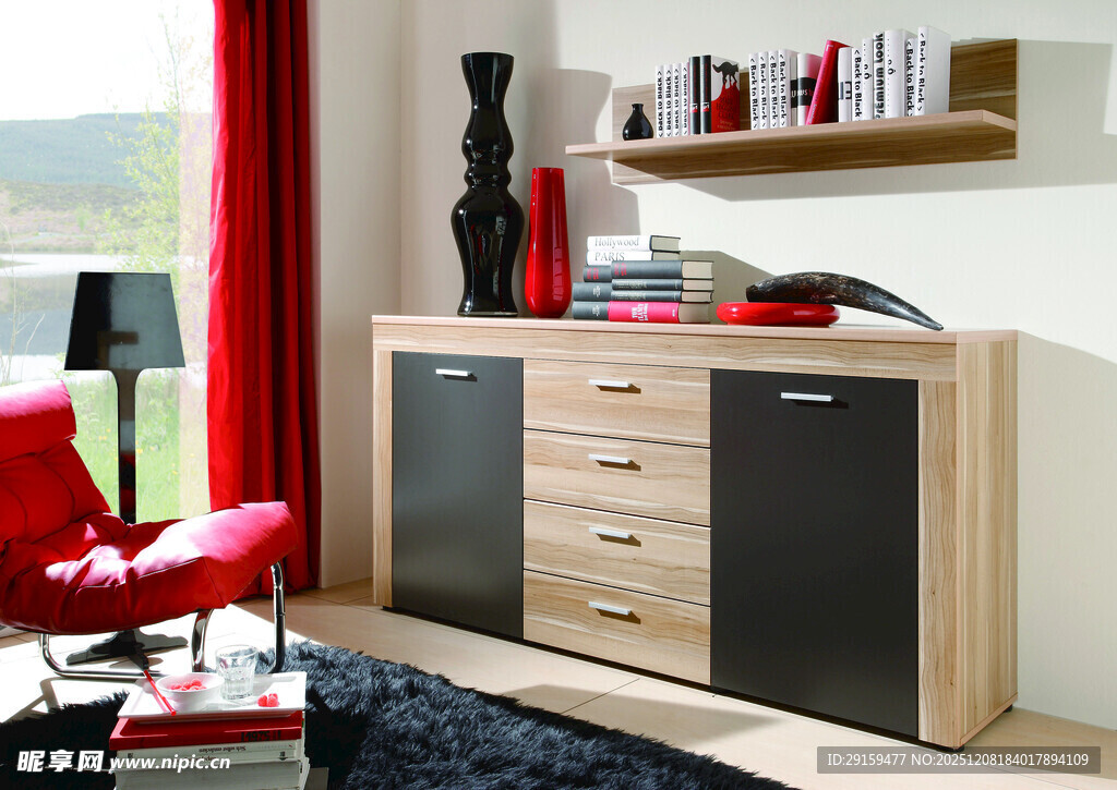 现代简约风格客厅储物柜