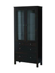 黑色双门玻璃储物柜