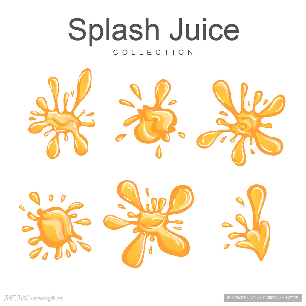 果汁飞溅图案设计元素