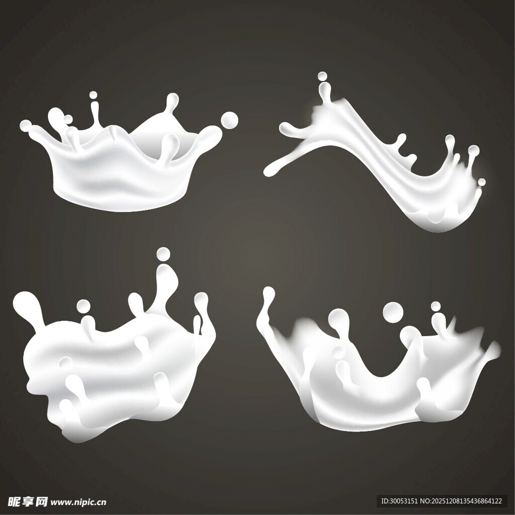 牛奶飞溅动态效果图