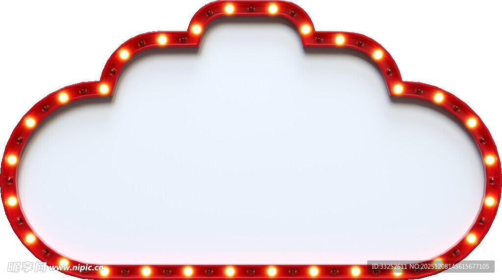 云朵形发光边框