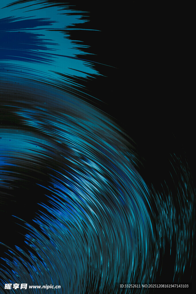 蓝色动感线条抽象背景图