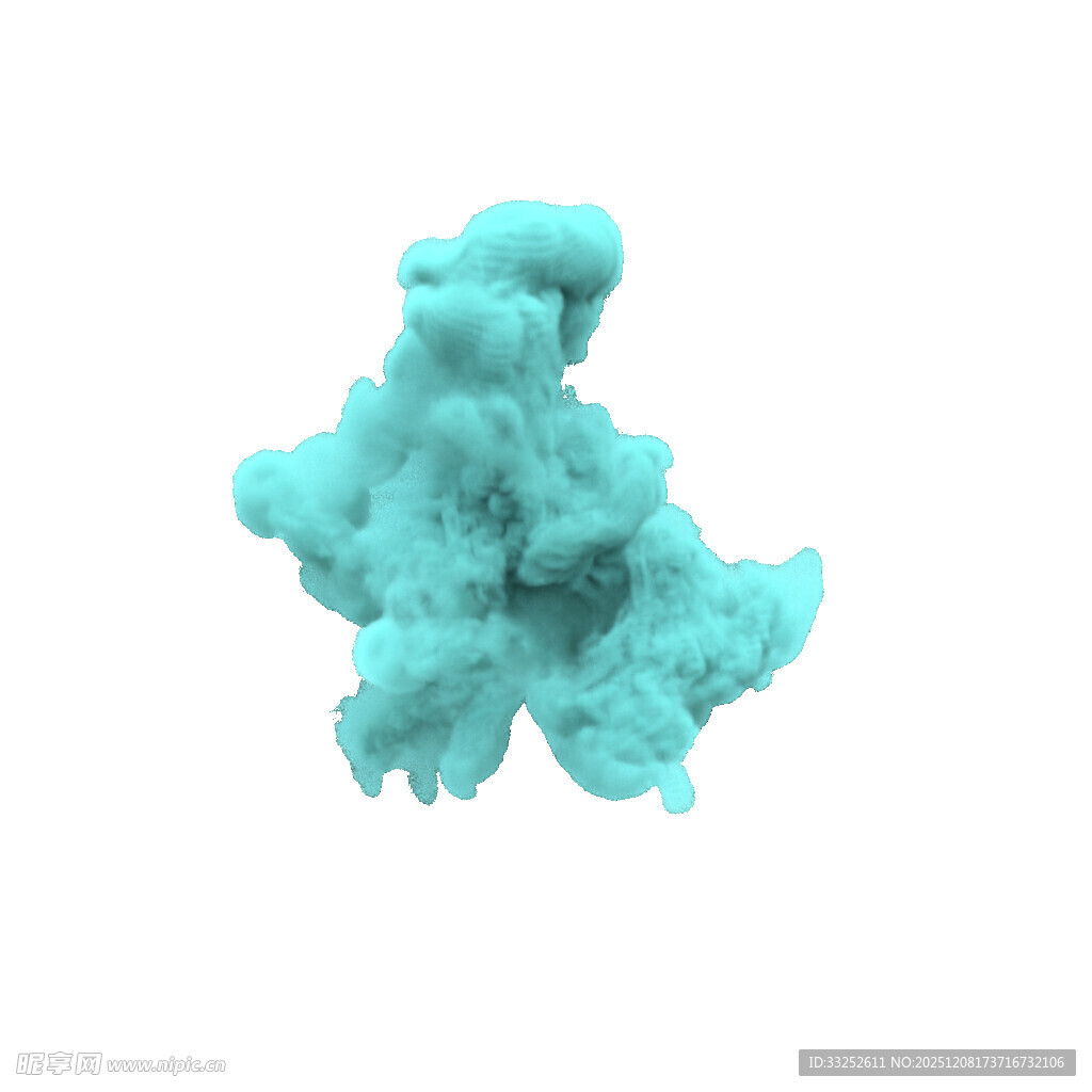 蓝绿色烟雾特效