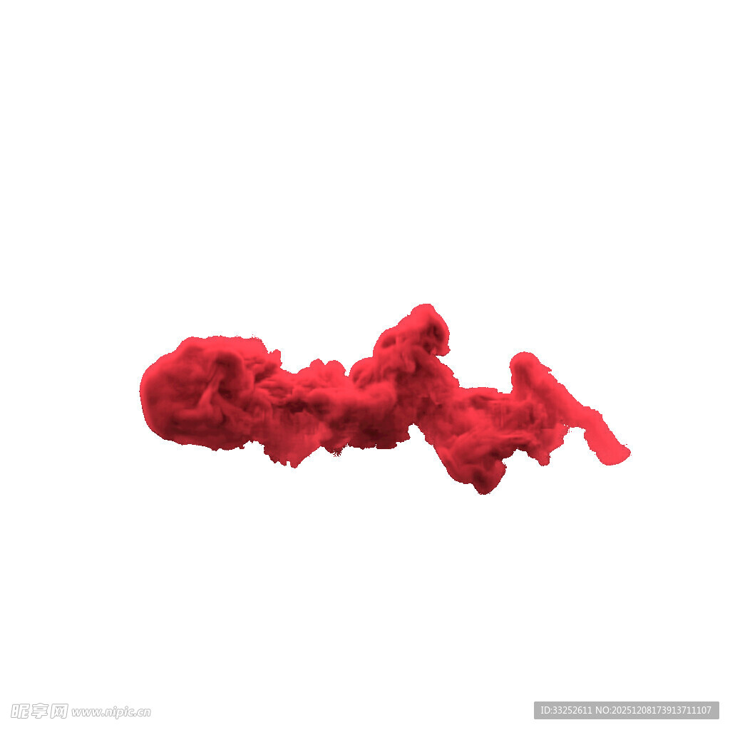 红色烟雾在空中弥漫