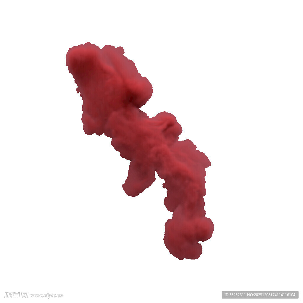 红色烟雾形态展示