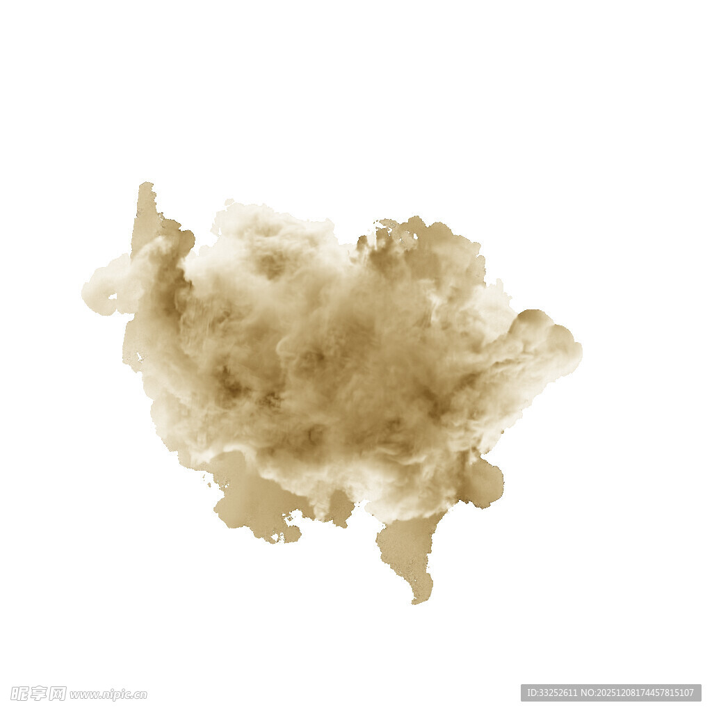 棕黄色水墨晕染抽象图案