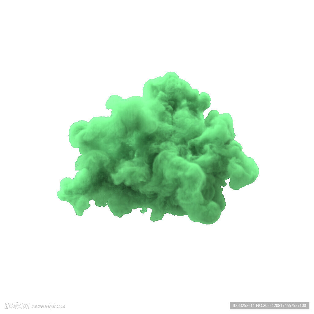 绿色烟雾团