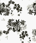 黑白花卉图案设计素材