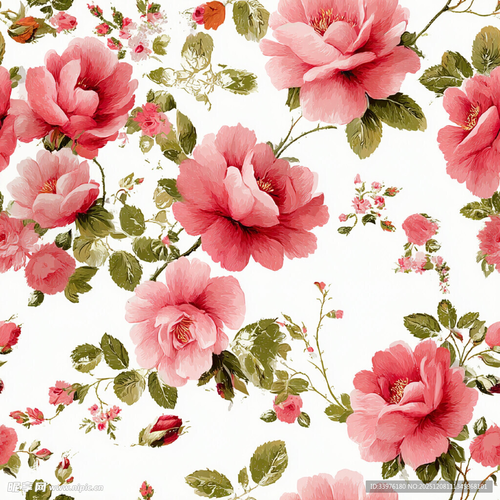 粉色花卉图案背景