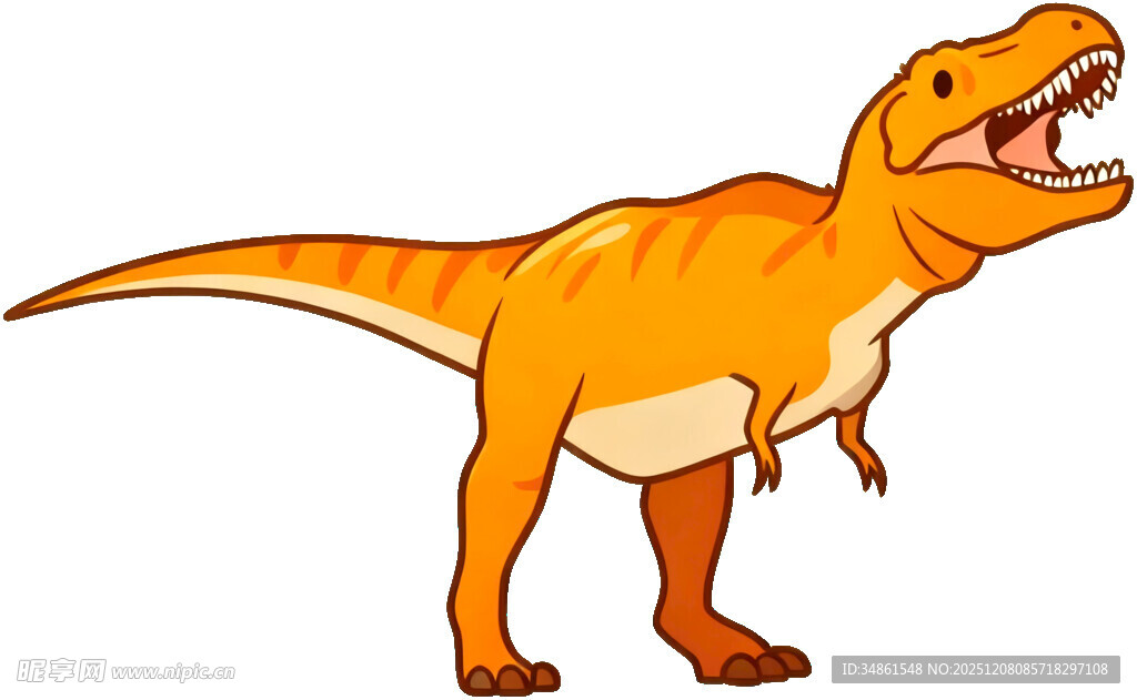 橙色恐龙卡通形象