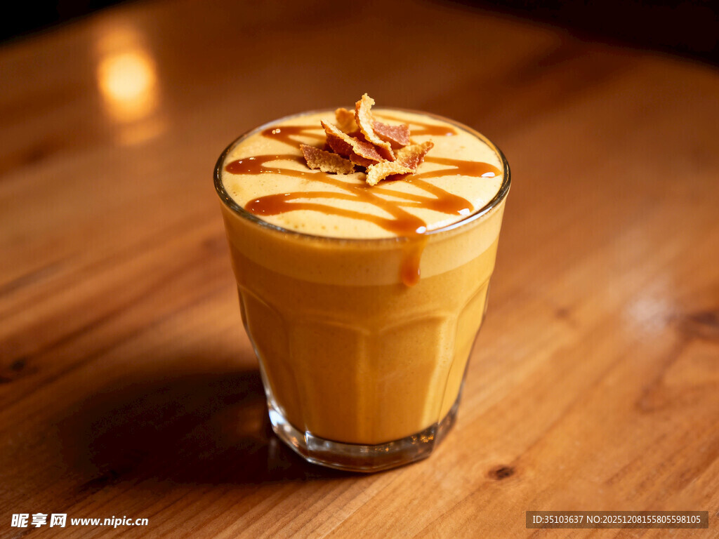 美味南瓜拿铁饮品