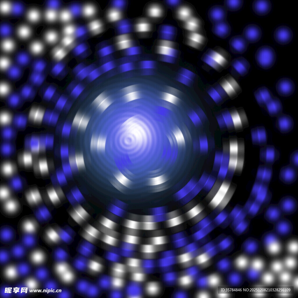 梦幻蓝白粒子漩涡效果