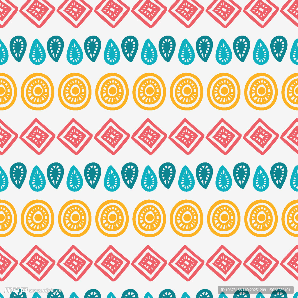 多彩几何图案无缝背景