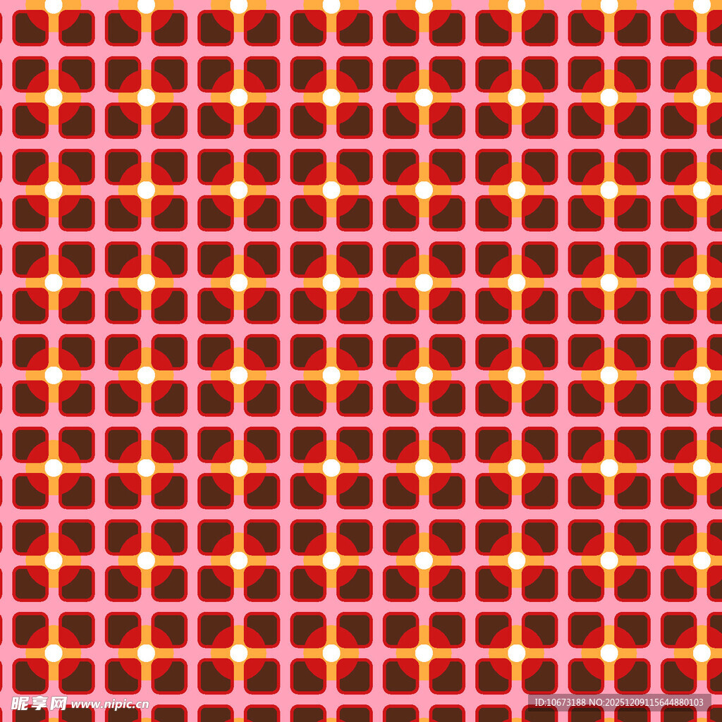 红色网格发光图案背景