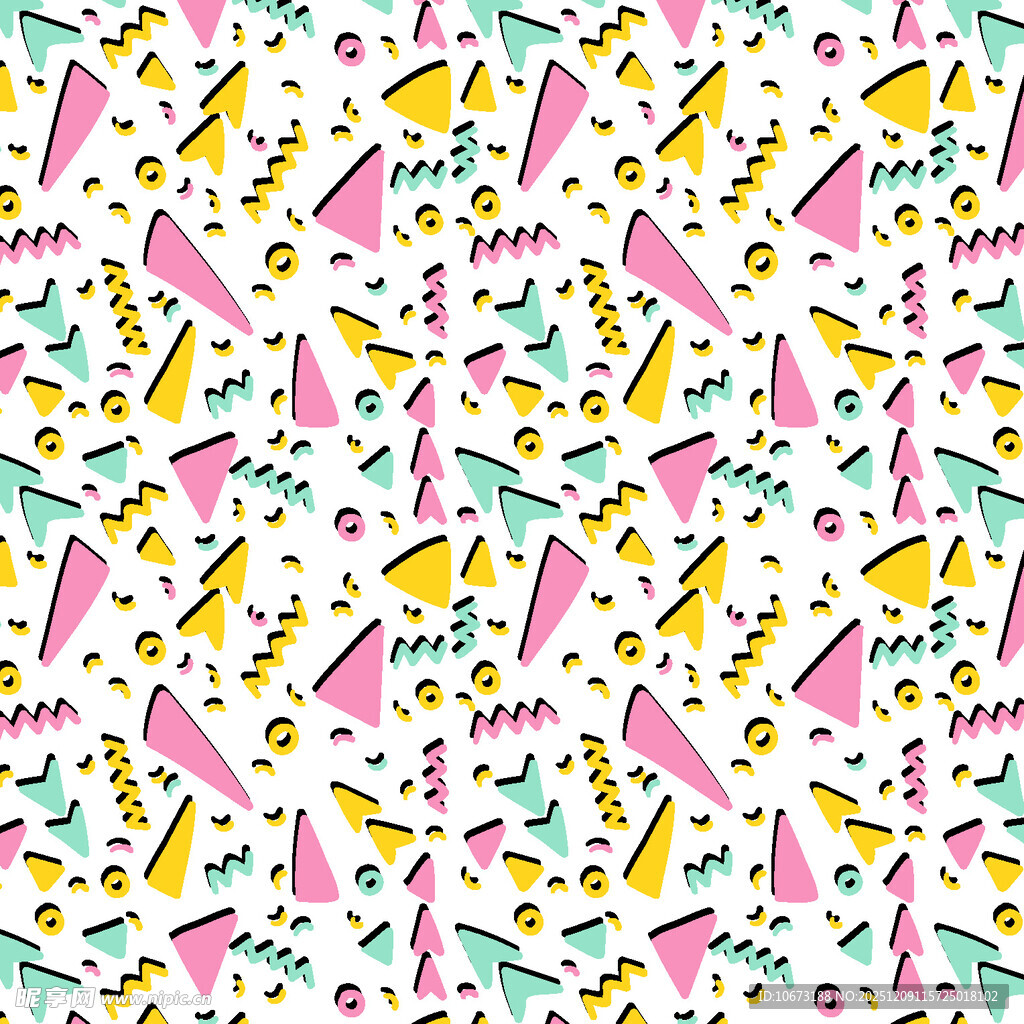 多彩几何图案无缝背景