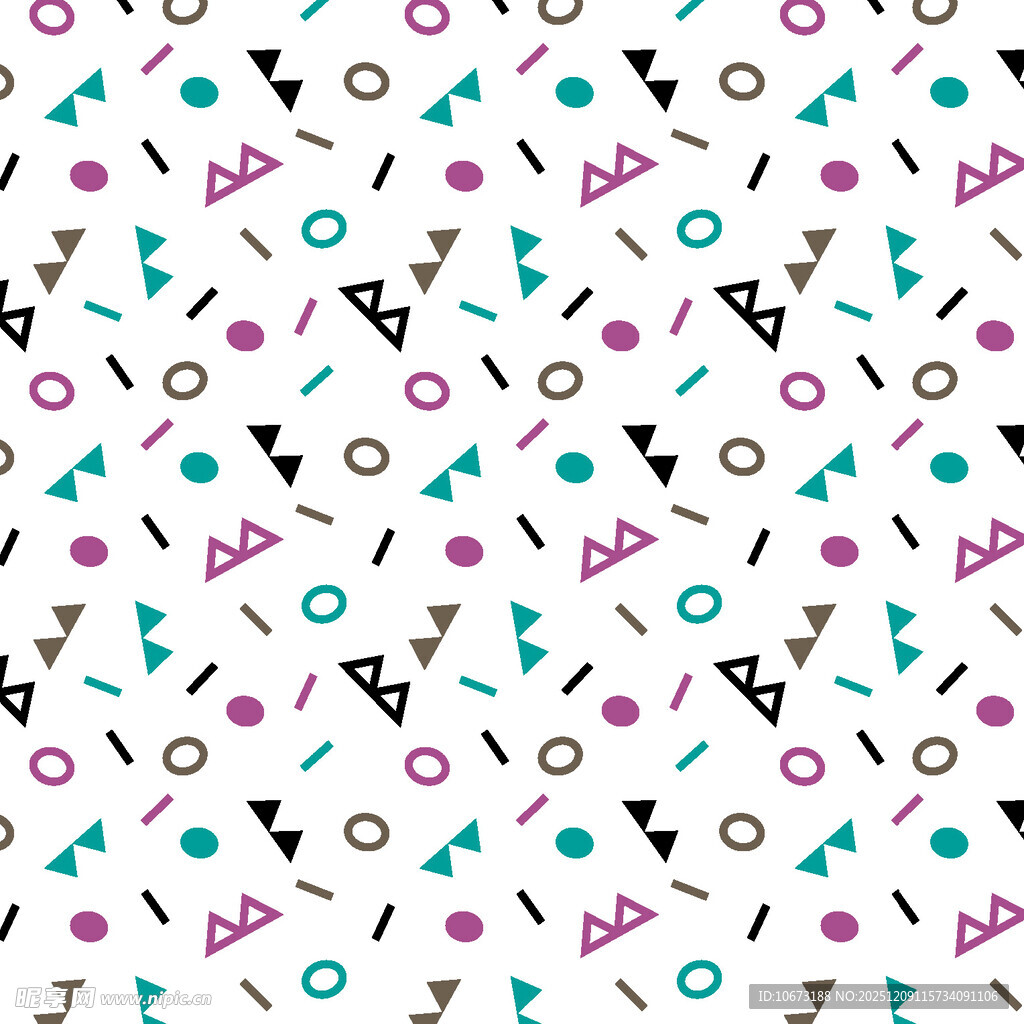多彩几何图案无缝背景图