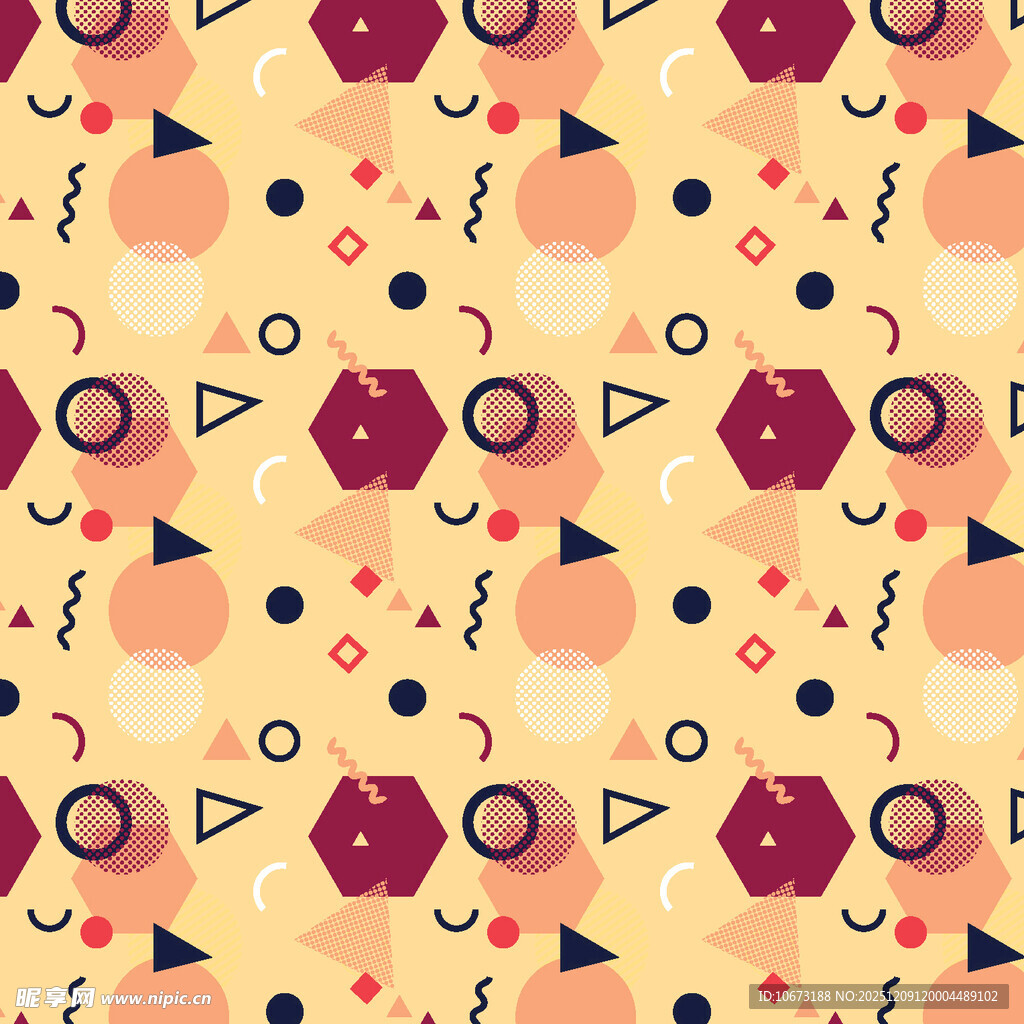 几何图案无缝背景纹理