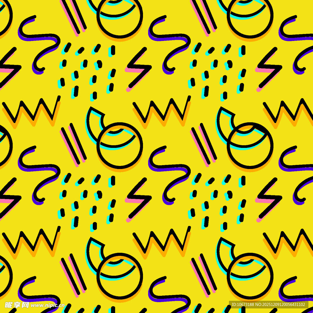 黄色背景趣味图案纹理