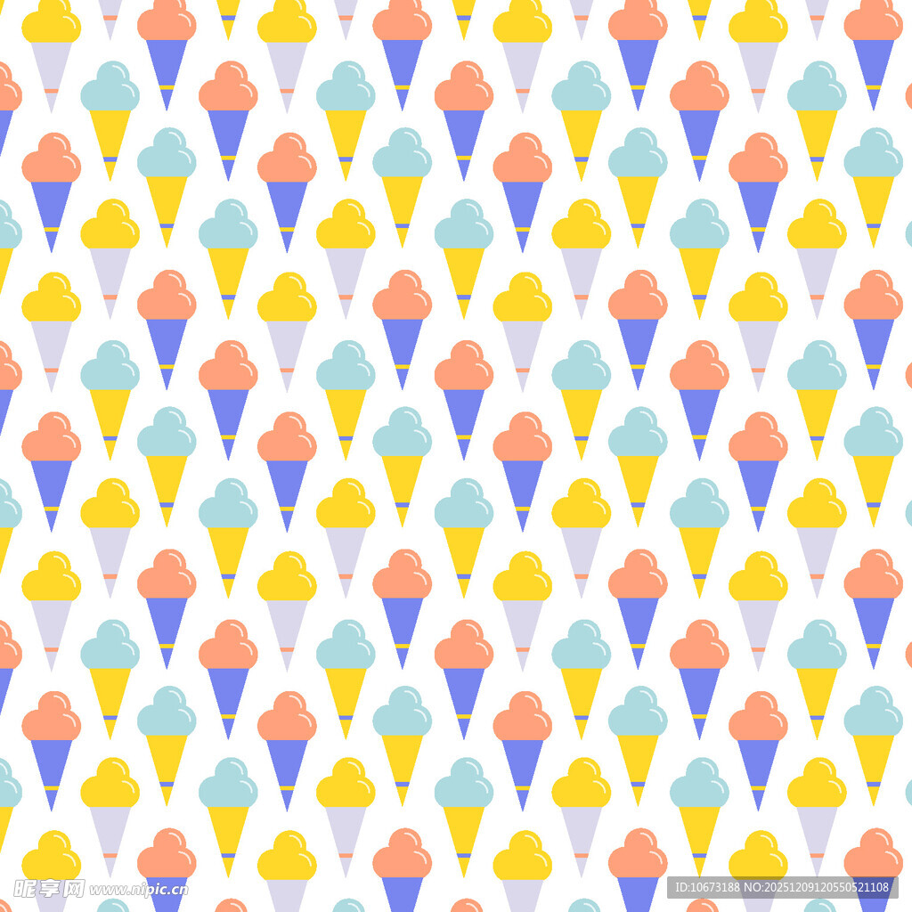 多彩冰淇淋图案背景