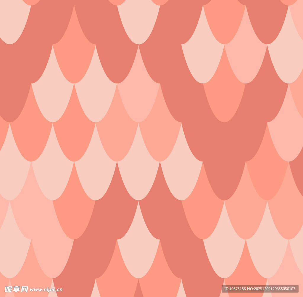 粉色鱼鳞状几何图案背景
