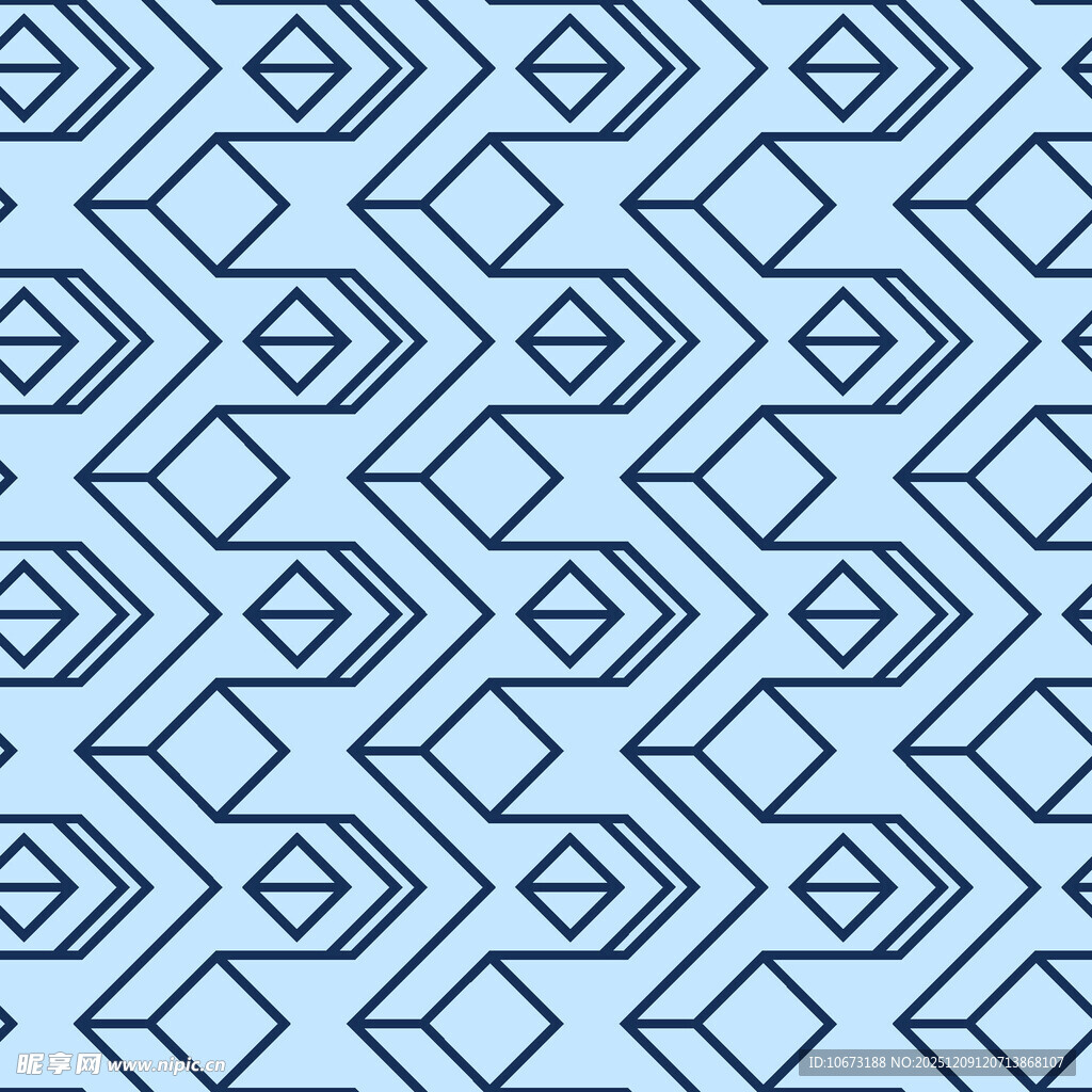 浅蓝色几何图案无缝背景