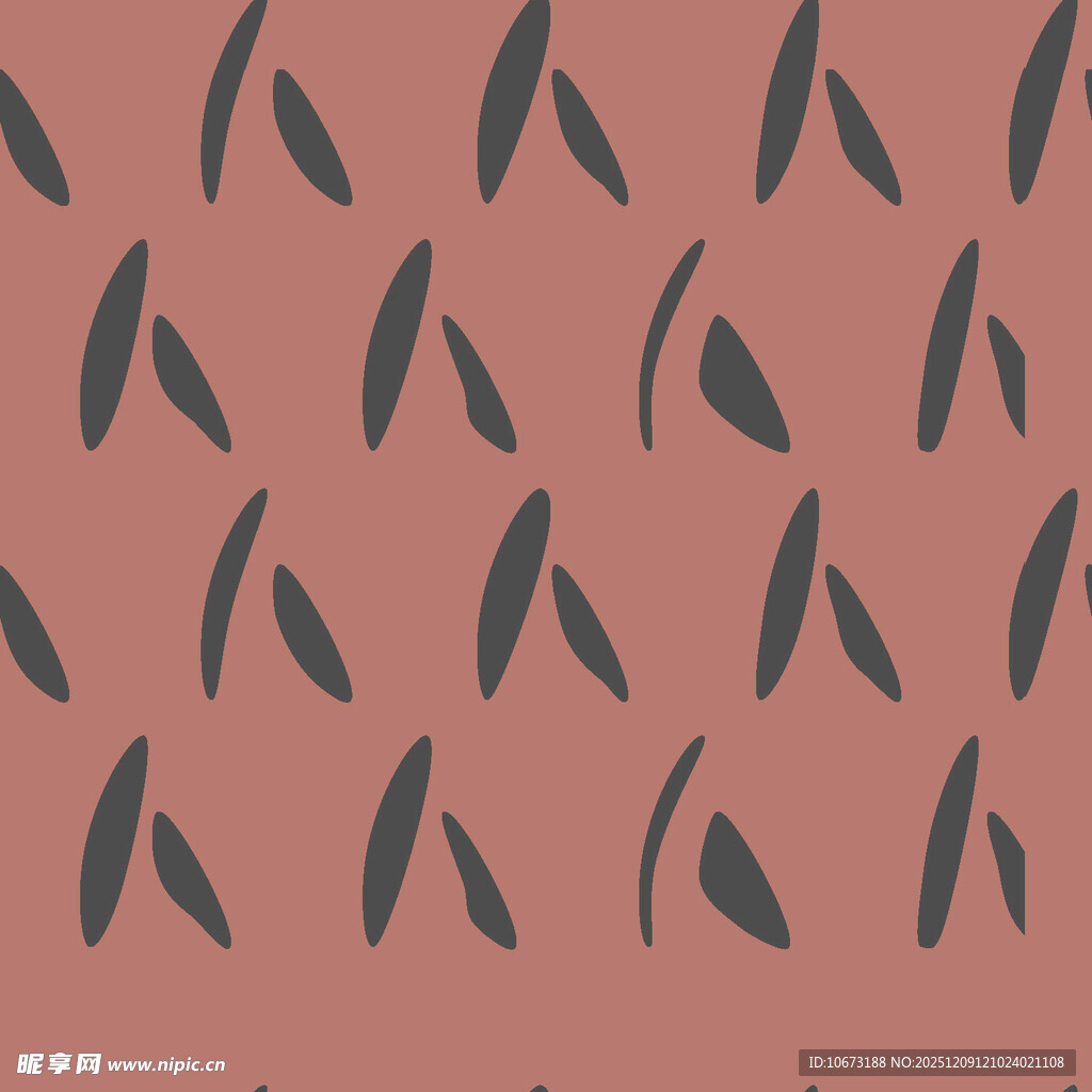 粉色底黑色叶片图案背景