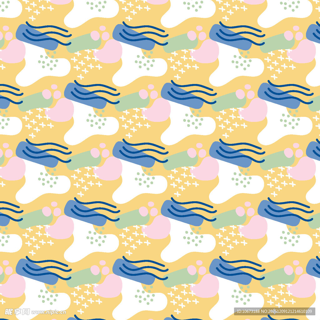 海洋元素几何图案背景图