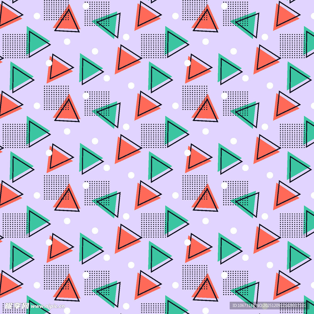 多彩三角图案背景纹理
