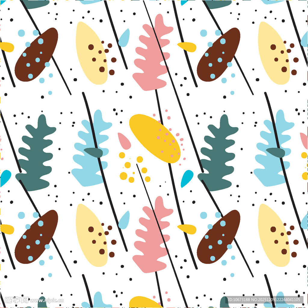 多彩树叶图案背景纹理