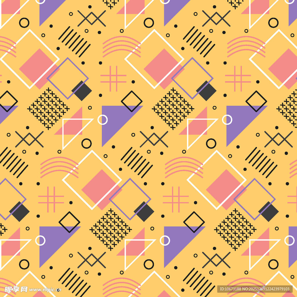 几何图案构成的多彩背景