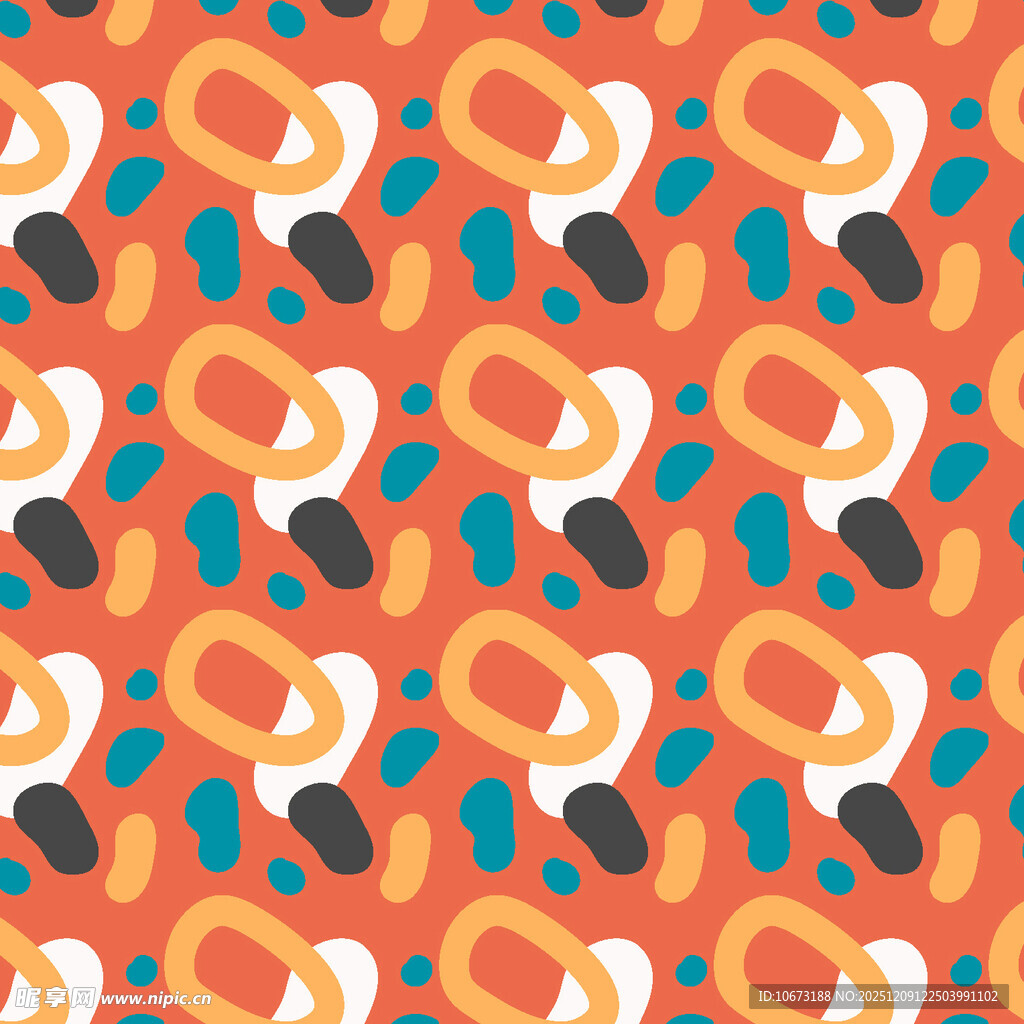 几何图案橙色背景纹理