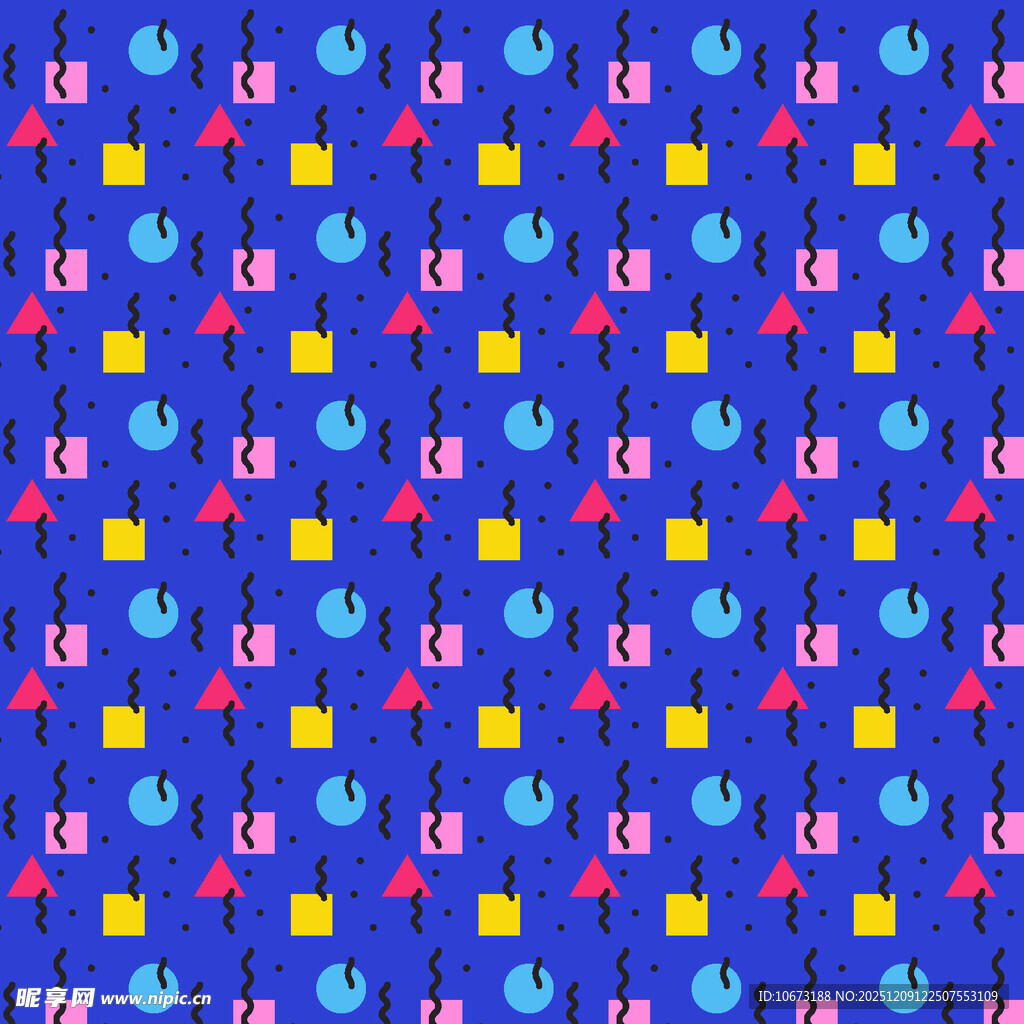 蓝色多彩图案背景纹理