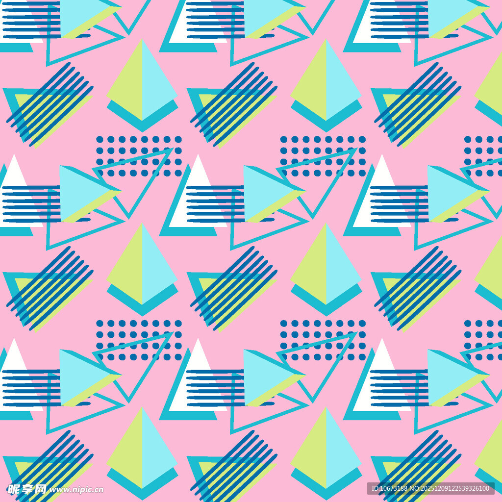 几何图案帆船粉色背景图