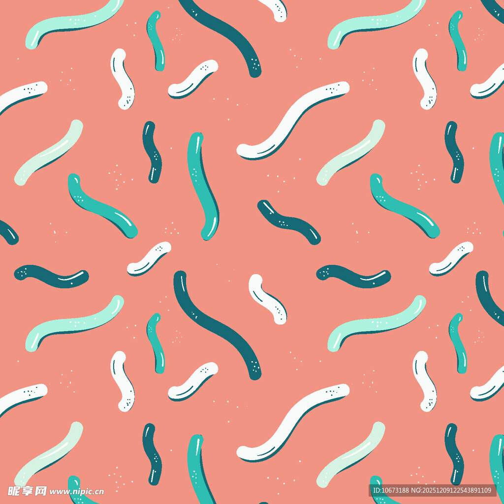 粉色背景多彩曲线图案