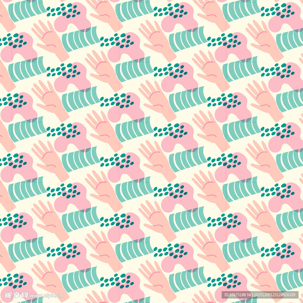 粉色背景字母图案设计