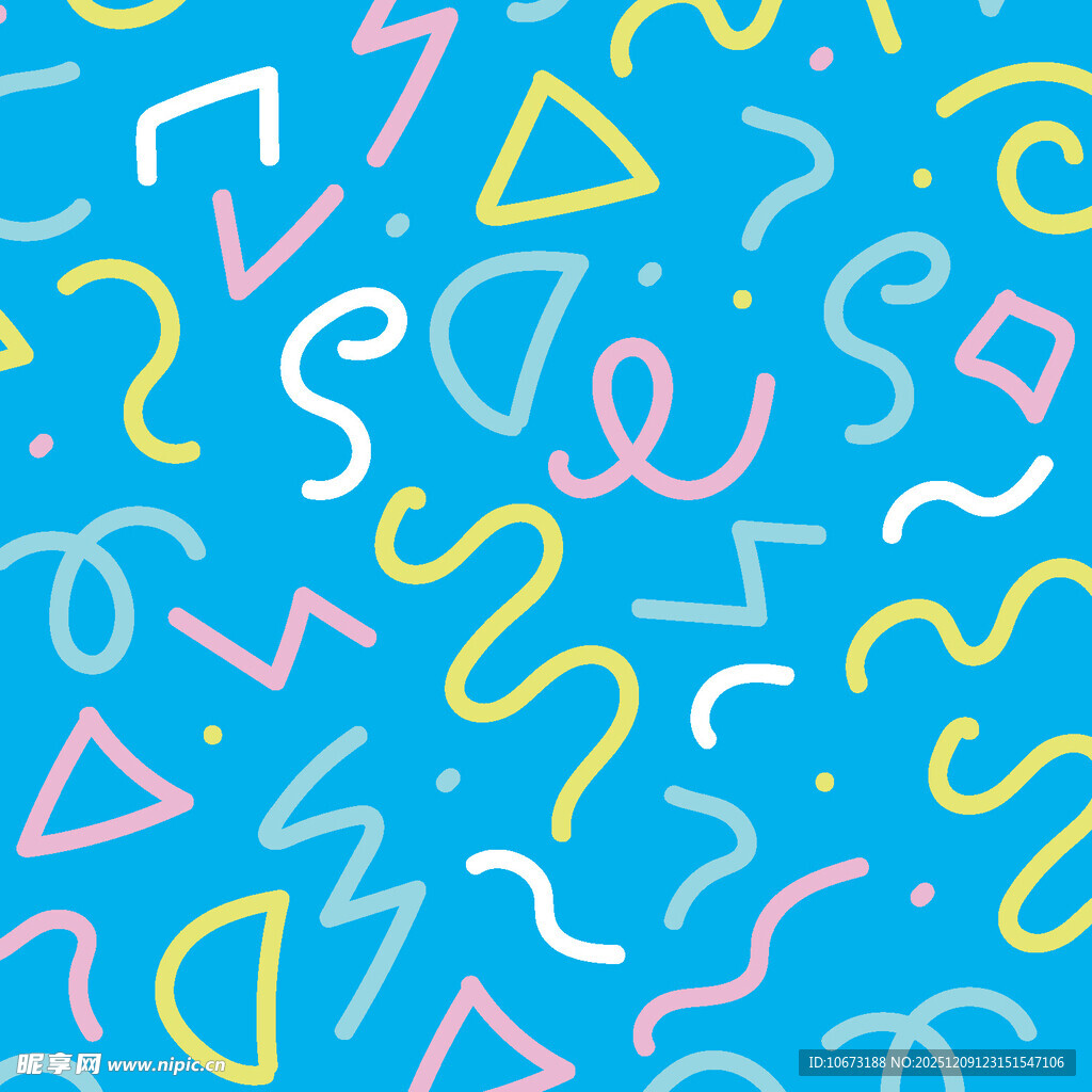 多彩几何线条装饰背景图