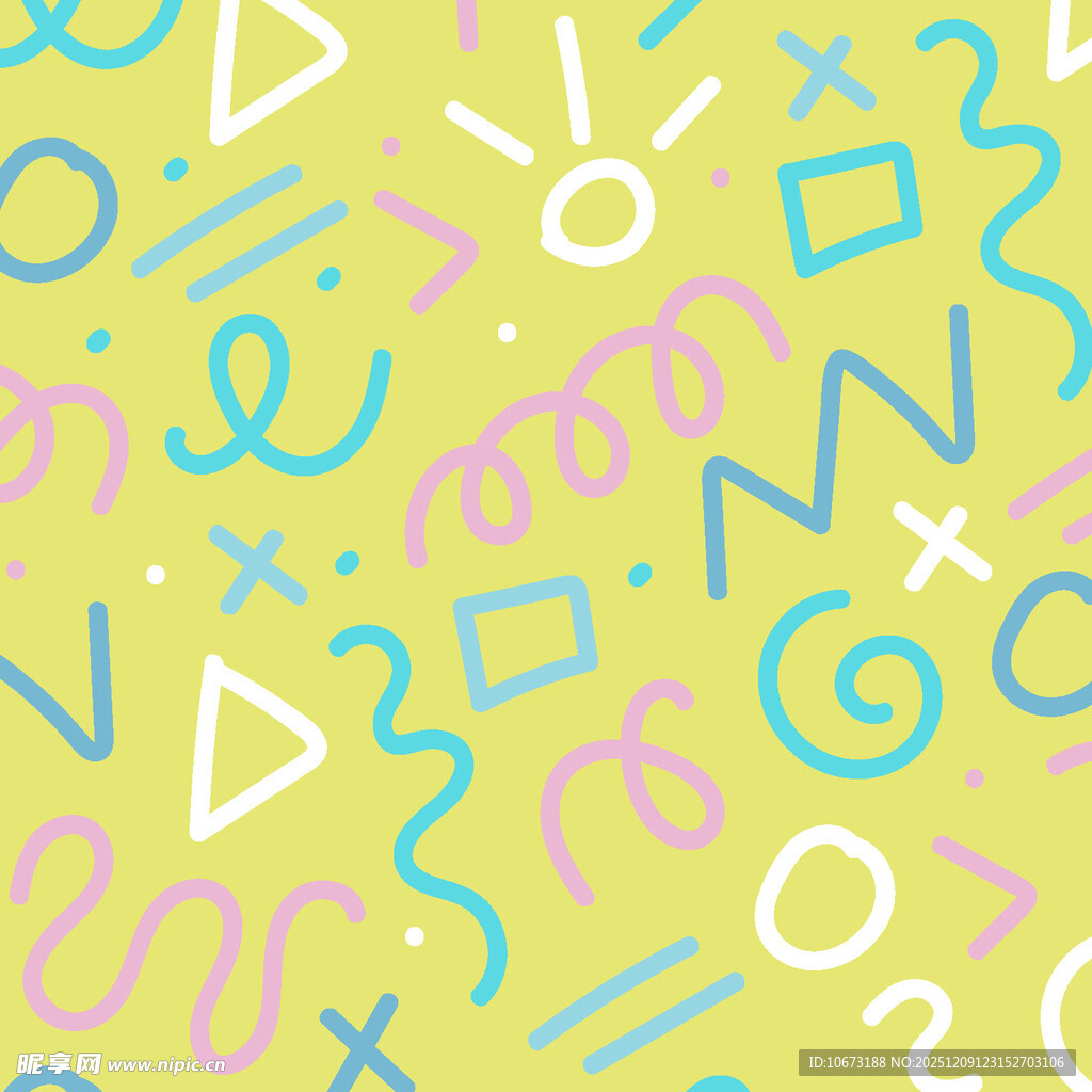 多彩几何符号背景图案