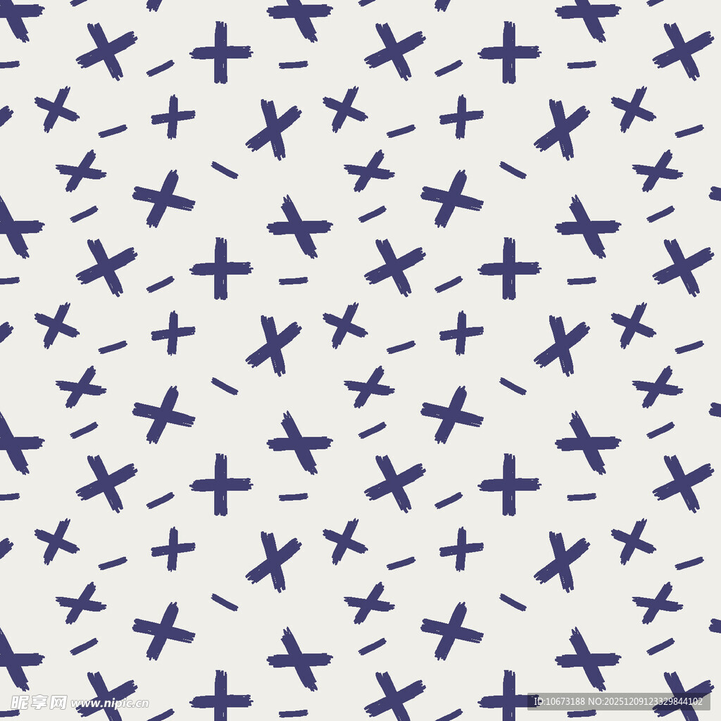 蓝白十字图案无缝背景