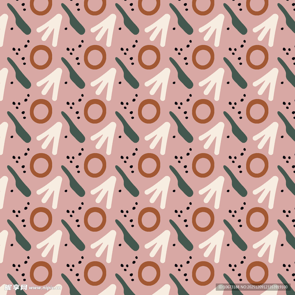 几何花卉图案背景纹理