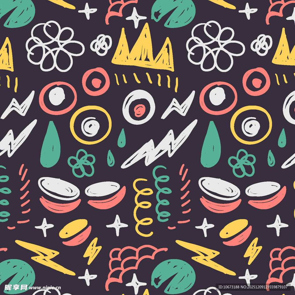 多彩几何抽象图案背景