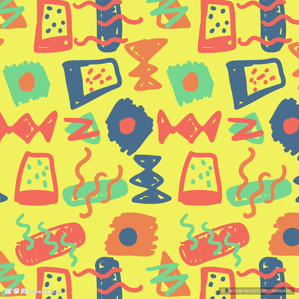 多彩节日装饰图案背景