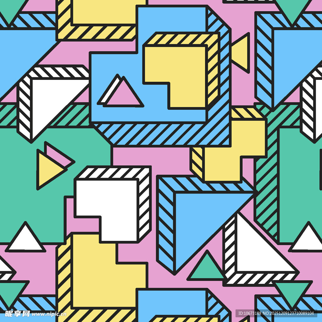 几何图案多彩抽象背景