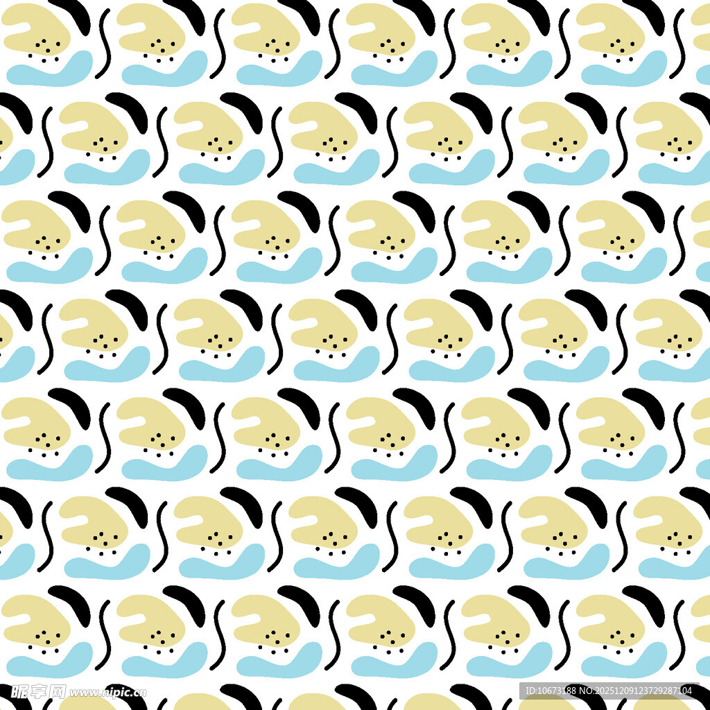 卡通企鹅图案背景纹理